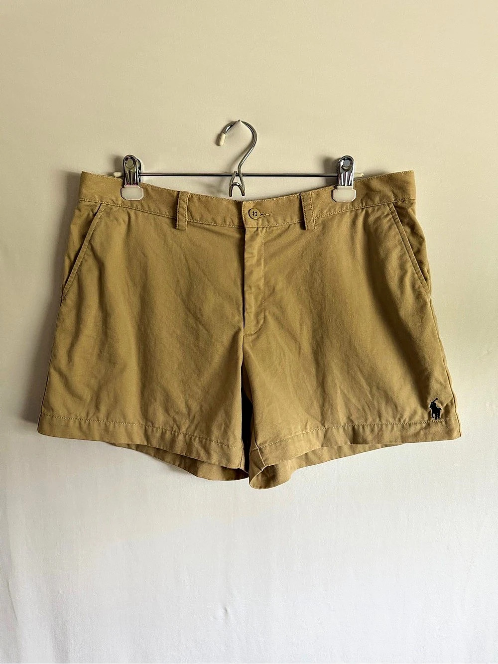 Ralph Lauren Sports Womens 12 Shorts Cotton Beige 4 Pocket Casual Relaxed Fit